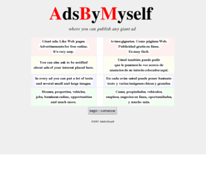 adsbm.com: AdsByMyself
Here you can publish any giant ad.