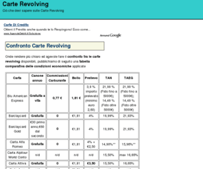 carterevolving.net: Carte Revolving
Ciò che devi sapere sulle Carte Revolving