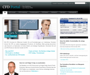 cfd-portal.com: CFD Handel lernen
Mit CFD handeln Sie auf Kursänderungen von Underlyings. Einsetzen können Sie CFD um andere eingegangene Positionen z.B. Zertifikate, Aktien günstig