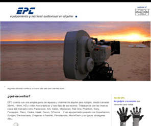 epc.es: EPC alquiler de equipamiento y material audiovisual
alquiler de equipamiento y material para rodaje cine y audiovisual en EPC España y Portugal
