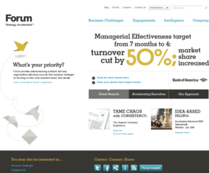 forum.com: Forum Corporation - Mobilizing People to Accelerate Business Results
Forum solutions are designed to tackle business challenges and capture future opportunities. Let us show you how we can help your company grow and excel.