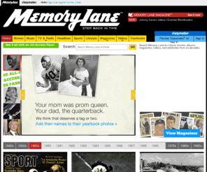 memorylanetelevision.net: Memory Lane | Step back in time - Previously Classmates.com
The internet's premier destination for accessing nostalgic content, yearbooks and connecting with people. Memories from the 90's, 80's, 70's, 60's, 50's and 40's.
