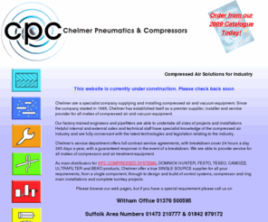 chelmerpneumatics.com: Chelmer Pneumatics & Compressors Ltd air compressors & pneumatics
Based in Witham Essex, Chelmer Pneumatics & Compressors Limited are a specialist company supplying and installing compressed air and vacuum equipment since 1988.