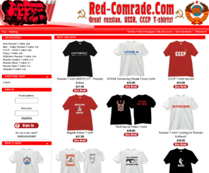 red-comrade.com: Red-Comrade.Com Great russian, USSR, CCCP T-shirts!
Design your own Russian, T-shirt or browse the great selection of printed USSR, CCCP, Lenin t-shirts