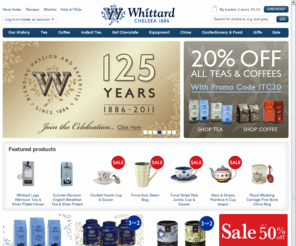 whittard.com: Tea, Coffee, China, Teapots, Tea Sets | Whittard of Chelsea
Whittard of Chelsea offer the finest teas, coffees and chocolate drinks. We boast the finest tea blends, rich coffee roasts and related gifts from around the world
