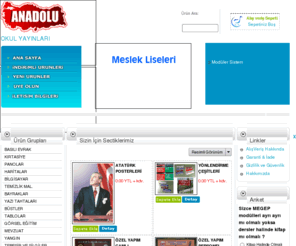 anadoluokulyayinlari.com: ANADOLU OKUL YAYINLARI, basılı evrak, ders defterleri, iş dosyası, megep modülleri, personel panosu, okul araç gereçleri
