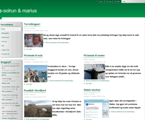 msokland.com: Solrun & Marius
Marius og Solrun Økland si personlege nettside. Her er tankar, meiningar, hendingar og bilete/film. Velkommen innom vår virtuelle heim! (C) Marius Økland og Solrun Stavland Økland