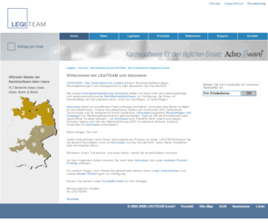 advo-ware.biz: Advoware - die Kanzleisoftware bei LEGITEAM - dem Systemhaus für erfolgreiche Juristen
Advoware - die Kanzleisoftware in Ihrer Nähe! Komplettlösungen für Rechtsanwälte von Legiteam, dem Systemhaus für Juristen! Moderne und kostengünstige Rechtsanwaltssoftware im Raum Hamburg, Schwerin, Rostock, Berlin, Mecklenburg, Brandenburg