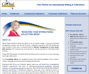 gcsag.com: Global Credit Solutions | International Collections
Your partner in Switzerland for international collections and billing. No collect, no fee.