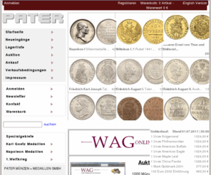 muenz-shop.com: Pater Münzen und Medaillen GmbH
Münzen und Medaillen vor 1945 - Coins and Medals