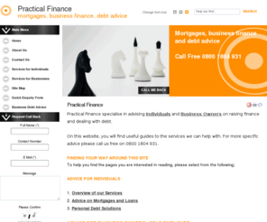 practicalfinance.co.uk: Practical Finance
Independent advice on mortgages and commercial finance. Debt advice and business debt advice.