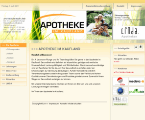 apo-loerrach.de: Apotheke im Kaufland Lörrach: Die Apotheke
Die Apotheke im Kaufland in 79539 Lörrach bietet Ihnen Beratung, Information, Rezepturen, Verleih und Notdienst.