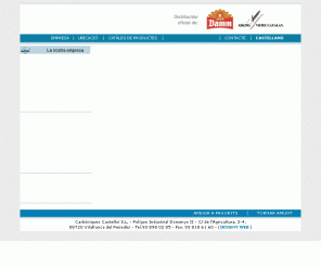 castellvi.info: Distribuidor alimentacion alimentacio bebidas begudes carboniques castellvi vilafranca penedes
Empresa distribuidora de alimentacion y bebidas para tiendas, restaurantes, bares, hoteles, etc.. Zona de actuacion en provincia barcelona y tarragona.