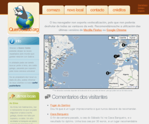 querocaldo.org: Quero Caldo
Quero Caldo é unha aplicación de xeolocalización de locais que teñen algún tipo de relación con Galicia