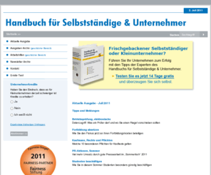 ausschreibungspraxisaktuell.com: www.selbststaendig.com: Aktuelle Ausgabe
Informationen für Selbstständige