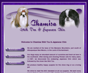 chamisashihtzujapanesechin.com: Shih Tzu Japanese Chin Breeders New Mexico
Shih Tzu and Japanese Chin Breeders Los Lunas New Mexico