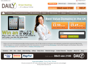 satisfied.co.uk: satisfied.co.uk - registered by Daily.co.uk
Daily.co.uk provides cheap web hosting, domain name registration and website building packages