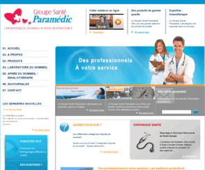 groupesanteparamedic.com: Groupe Santé Paramédic - Laboratoire du sommeil, soins respiratoires
Groupe Santé Paramédic - Laboratoire du sommeil, soins respiratoires