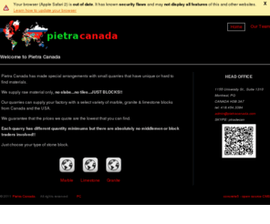 pietracanada.com: Pietra Canada :: Home
Pietra Canada Main Page.