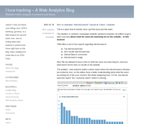 ilovetracking.com: I love tracking – A Web Analytics Blog
Website traffic analysis in present and future