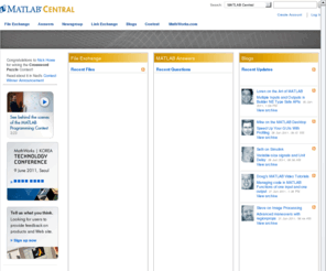 mathworkscentral.net: MATLAB Central
File exchange, MATLAB Answers, newsgroup access, Links, and Blogs for the MATLAB & Simulink user community