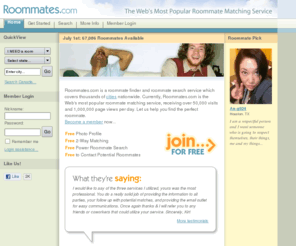 roommatebbs.com: Roommates, roommate finder and roommate search service
Roommates.com is a roommate finder and roommate search service. Roommates.com offers an effective way for you to find roommates and rooms for rent.