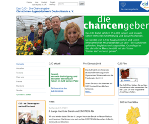 die-chancengeber.net: CJD Zentrale - CJD - die Chancengeber
Das Christliche Jugenddorfwerk Deutschlands e. V. (CJD - die Chancengeber) bietet jungen und erwachsenen Menschen Förderung, Begleitung und Ausbildung an mehr als 150 Standorten an.