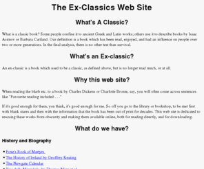 exclassics.com: The Ex-Classics Web Site
