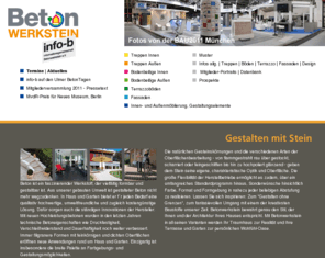 infob.de: info-b - Informationsgemeinschaft Betonwerkstein e.V.
Info B - Betonwerkstein, Betonstein, Terrazzo, Terrazzoplatten, Treppen, Bodenblge, Betonmbel, Innen- und Auenmblierung, Gestaltungselemente