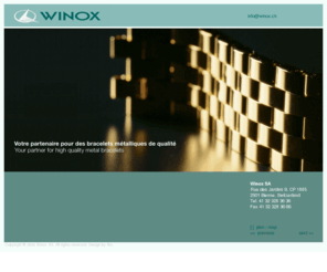 maillor.com: W i n o x
Winox, votre partenaire pour des bracelets métalliques de qualité.    Winox, your partner for high quality metal bracelets.