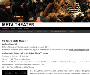 meta-theater.com: Meta Theater
Das Meta Theater (seit 1979) hat sich mit seinen stark visuellen, durch die präzise Komposition von Sprache, Musik und Bewegung geprägten Theaterprojekten auf internationalen Tourneen durch Europa, die USA und Asien einen Namen gemacht.