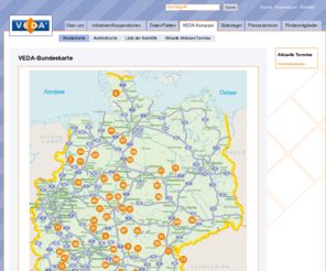 veda-kompass.net: Vereinigung Deutscher Autohöfe e. V. VEDA - VEDA Kompass - Bundeskarte
Vereinigung Deutscher Autohöfe e.V.  kurz VEDA - angeschlossen sind 65 Autohöfe