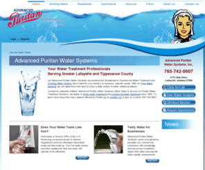 advancedpuritan.com: Home | Water Purifer Water Softener Reverse Osmosis Lafayette Indiana Advanced Puritan Water
Advanced Puritan Water