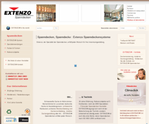 extenzo-spanndecken.com: Spanndecken, Spanndecke
Extenzo, Extenzo Spanndecken: von edlen Lackspanndecken, Akustikdecken, Klimadecken bis Bio Pruf Spanndecken, bieten unendliche Möglichkeiten zur Innenraumgestaltung an.