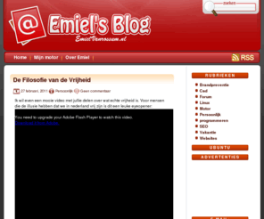 vanrossum.biz: Emiel van Rossum's blog
Een weblog over Emiel's hobbies en werk.