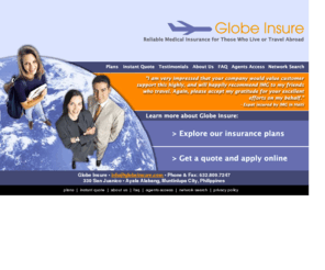 globeinsure.com: Globe Insure
Globe Insure provides reliable medical insurance for those who live or travel abroad.