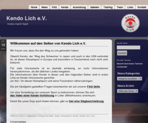 kendo-lich.org: Infos zu unserem Kampfsport | Kendo Lich e.V.
Auf unseren Seiten finden Sie Infos zur Kendogeschichte, zur Kendoausrüstung, über unser Training, Nachrichten und Wissenswertes zu unserem Verein.