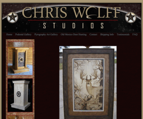 chriswolffstudios.com: Chris Wolff Studios Homepage - World Class Trophy Pedestals - Granger TX
Chris Wolff Studios Homepage - World Class Trophy Pedestals - Granger TX - Selling World-class Trophy Pedestals