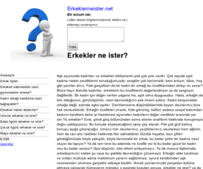 erkeklerneister.net: Erkekler ne ister?
Erkekler ne ister?