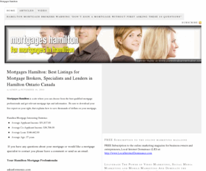 bobtracz.com: Mortgages Hamilton
Mortgages Hamilton: A list of mortgage brokers, specialists and lenders in Hamilton On Canada