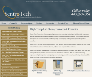 sentrotech.com: High-temperature lab ovens, industrial furnaces & ceramics manufacturer
SentroTech offers high-temperature processing technologies for laboratories and manufacturers including thermal ceramics, furnaces, ovens, and heating element parts.