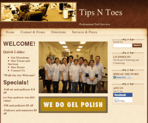 tipsntoesonline.com: Tips N Toes - Professional Nail Services
Tips N Toes. Professional Nail Services