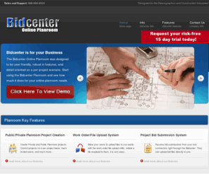 bidcenteronline.com: Online Planroom - Project Document Management for Reprographics, Construction
Bidcenter Online Planroom is a feature-rich solution for construction and reprographics companies, offering an online planroom with a secure document viewer, accept file upload(s), invite users to bid and maintain most current sets.