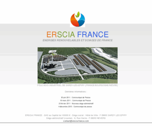 erscia-france.info: ERSCIA FRANCE
ERSCIA FRANCE (Energies renouvelables et sciages de France)