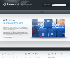 formic-acid.com: FORMIC ACID - Trading & Distributor of Formic Acid
Tradeasia International Pte Ltd was established to provide its customers with easy access to the finest formic acid goods. Our staff has extensive experience with formic acid products and especially formic acid, we pride ourselves on our commitment to quality, reliability, and speed, Formic Aacid Manufacture, Formic Acid Distributor, Buy Formic Acid Now !