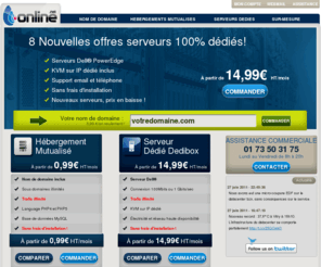 jaures.net: Hébergement mutualisé serveurs dédiés - Online.net
Hébergement mutualisé trafic illimité, nom de domaine et serveur dédié Dedibox