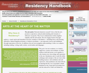 njaie.org: The Artists-in-Education Residency Handbook
The NJAIE Artists-in-Education Handbook provides information and resources for NJ artists, schools, and teachers planning an in-school artist residency.