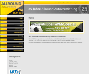 allround-autovermietung.net: Allround Autovermietung Berlin - Vermietet PKW, LKW, BUS, Kühlfahrzeuge, Baumaschinen, Anhänger...
Mieten Sie bei der günstigsten Autovermietung in Berlin, egal ob PKW, Transporter, LKW, Bus, Kühlfahrzeuge, Tandemanhänger,Sattelzugmaschinen, Auflieger, Radlader oder Minibagger!! Sie finden uns 7x in Berlin und Umland.