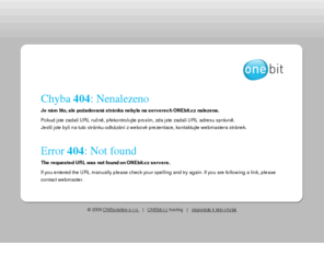 ultraconnector.net: ONEbit.cz - Error 404
ONEbit.cz