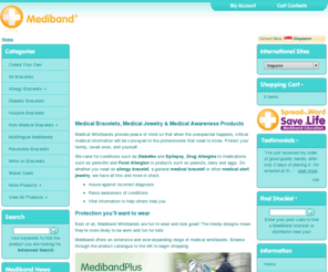 medibands.asia: Medical Bracelet, Allergy Bracelet, Medical Alert Jewelry  - Mediband
Medical Wristbands and Bracelets provide peace of mind. Mediband caters for conditions such as Diabetes and Epilepsy, Drug Allergies to medications such as penicillin and Food Allergies to products such as peanuts, dairy and eggs. View the entire Mediband Medical Wristband product range including medical id bracelets and medical alert jewlery.